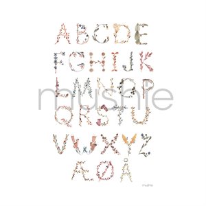 Mushie Poster Large Alphabet Danish